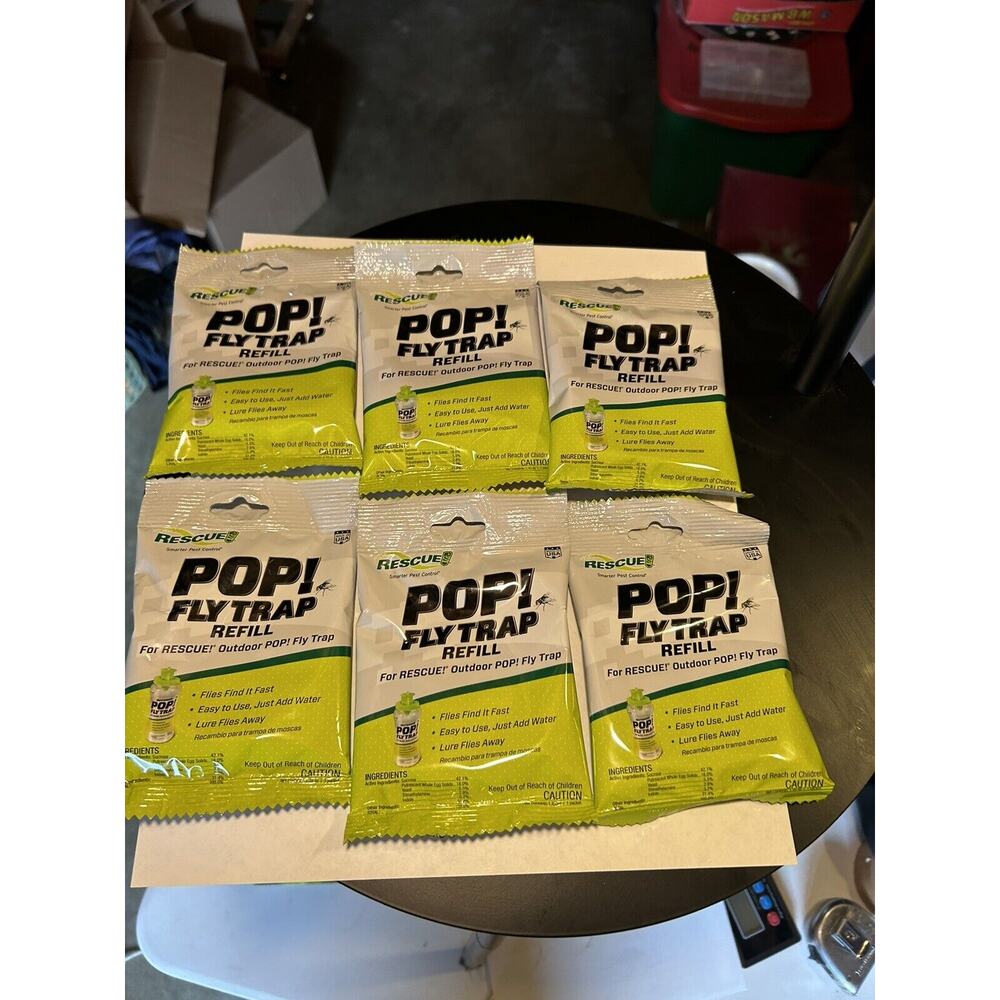RESCUE POP! Fly Trap 1.45 oz Refill PFTA-DB12 Solid Musty 6-PACK